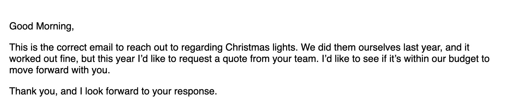 Best Western Plus Garden Court Inn quote request email